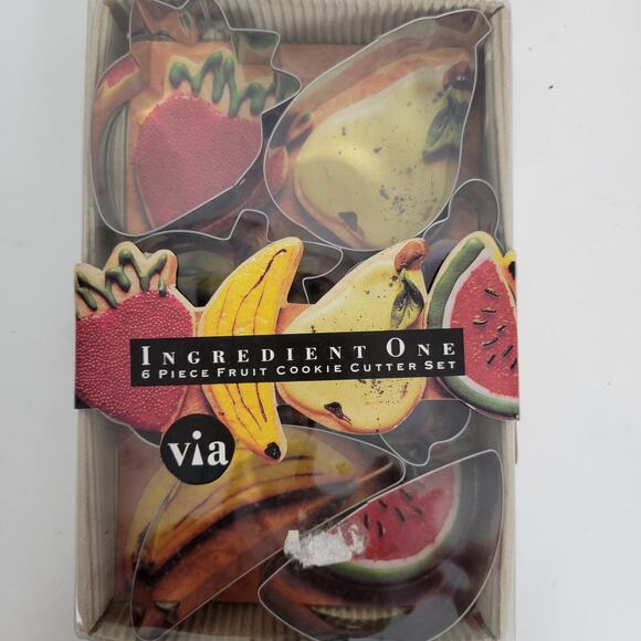 Ingredient One Kitchen Cookie Cutter One Size Multicolor 6 pcs Fruit Via Set - Picture 1 of 3